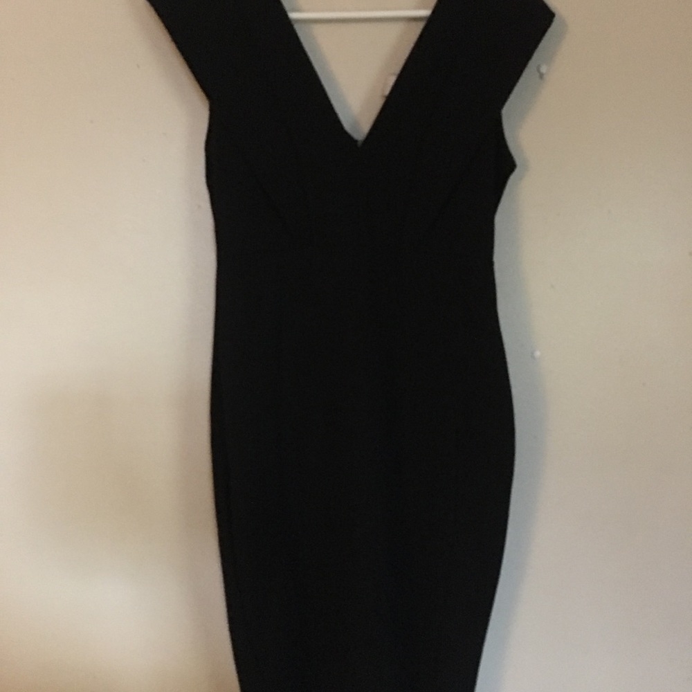 Formal cuffed black dress
